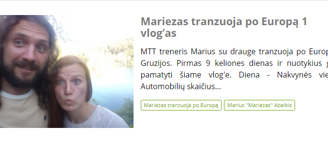 Mariezas tranzuoja po Europą 1 vlog’as