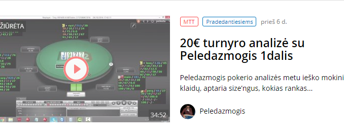 20€ turnyro analizė su Peledazmogis 1dalis