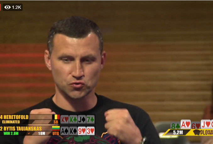 the big wrap plo king's casino rytis taujanskas