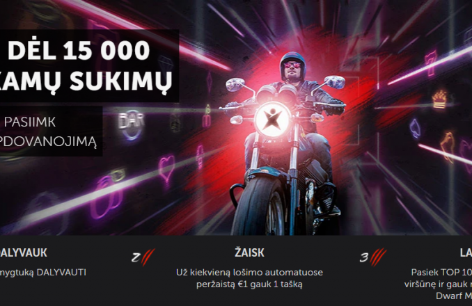 betsafe kazino 15 000 nemokamų sukimų lenktynes