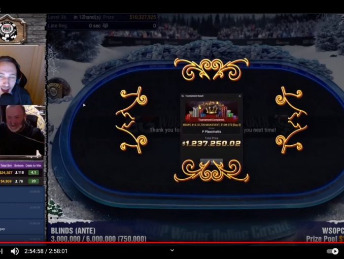 paulius plaušinaitis laimėjo 1,2 milijono ggpoker wsopc