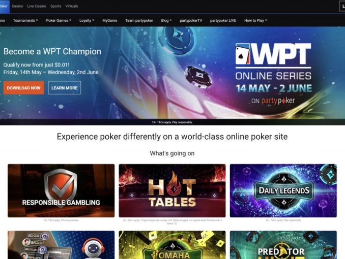 partypoker pokerio kambarys wpt online series